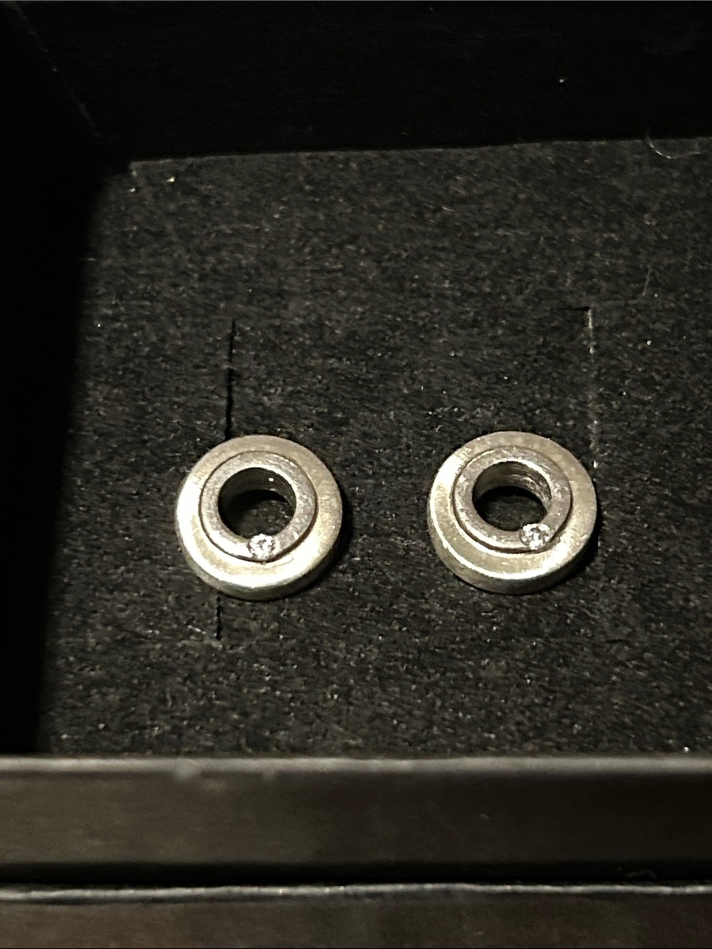 925 Sterling Silver Vintage Modernist Stud Earrings